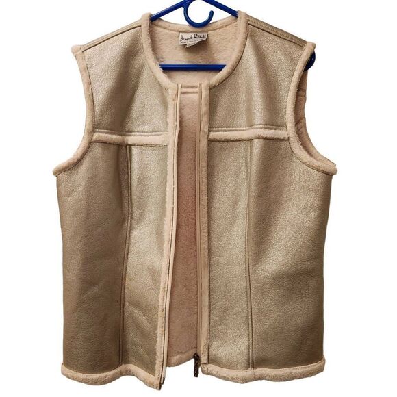 Joseph Ribkoff Womens Silver/Cream Zip Front Vest Sz US 16 - Picture 1 of 4